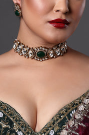 Ruby & Emerald Contemporary Choker Necklace