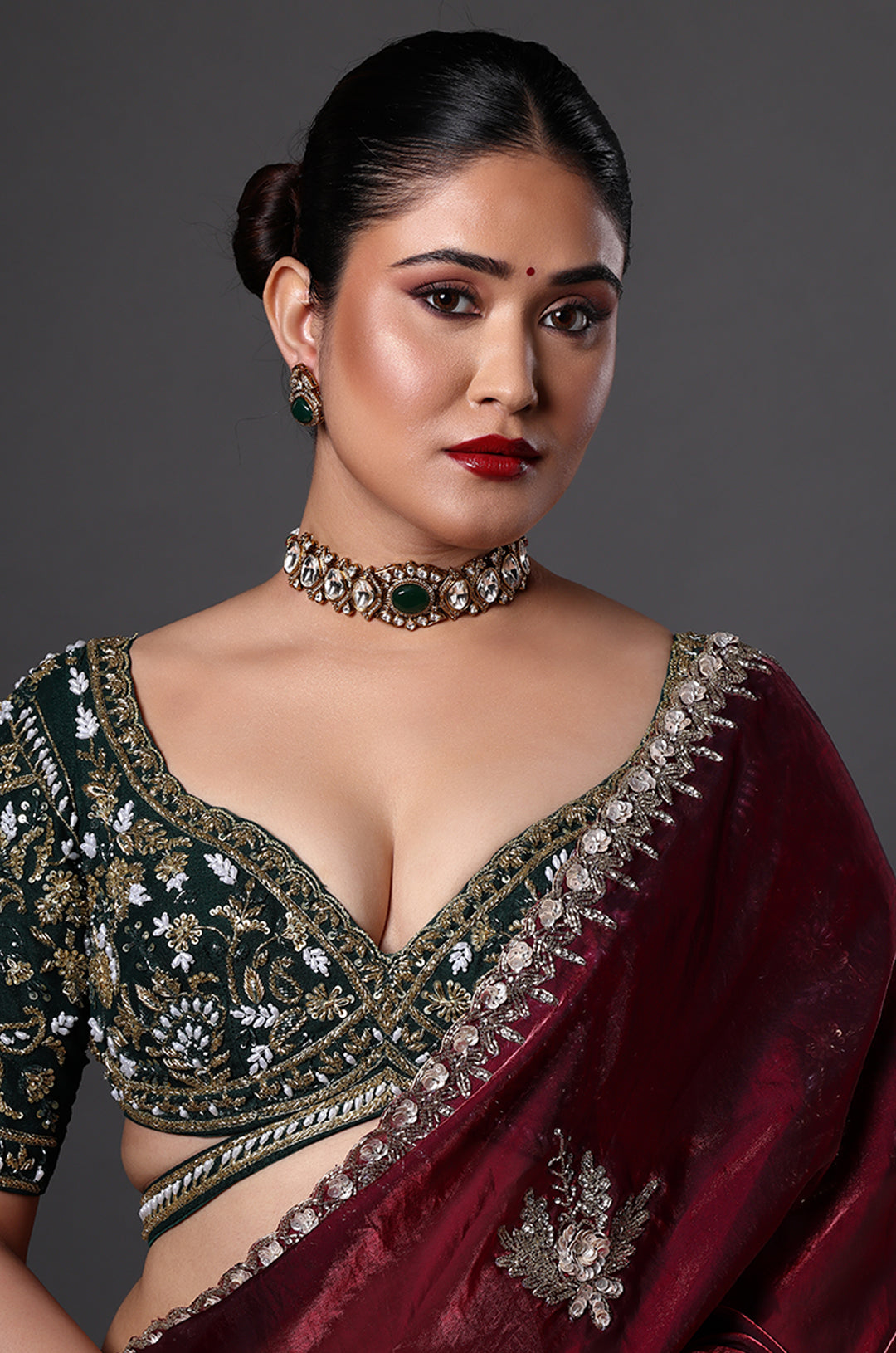 Ruby & Emerald Contemporary Choker Necklace