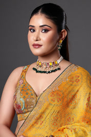 Regal Laakh & Pearl Choker Necklace Set