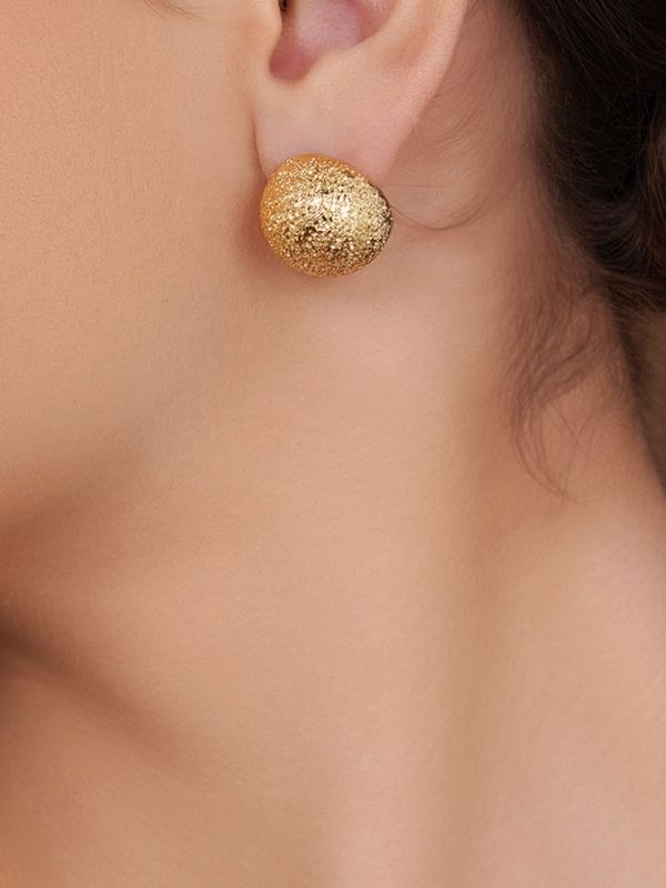 Foil Textured Stud Earring