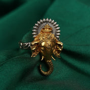 Ganesh Ji Oxidized Finger Ring