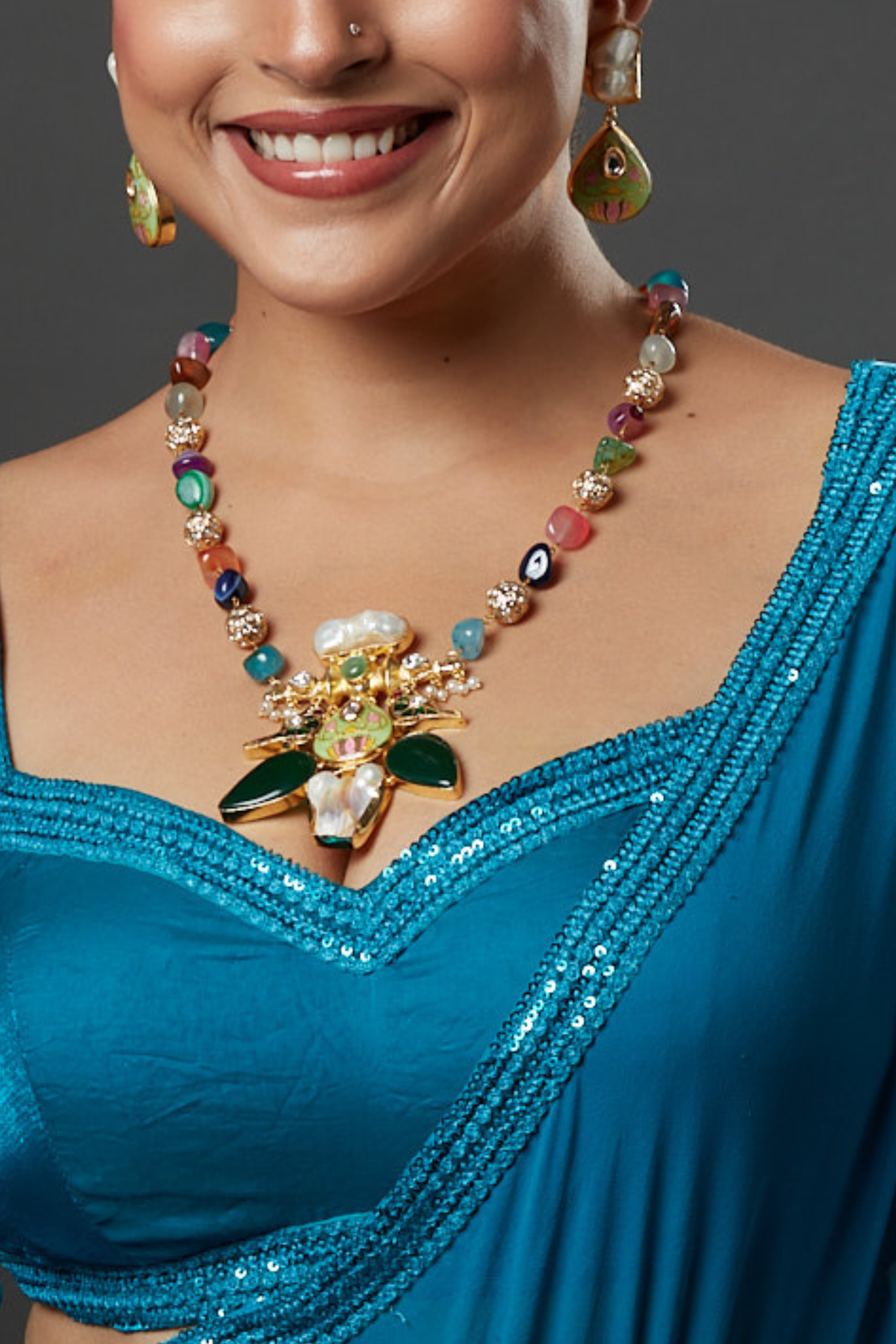 Fusion Multicolor Statement Necklace