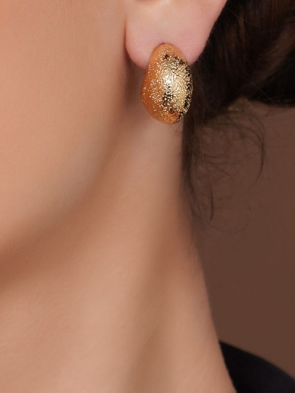 Foil Textured Drop Earring