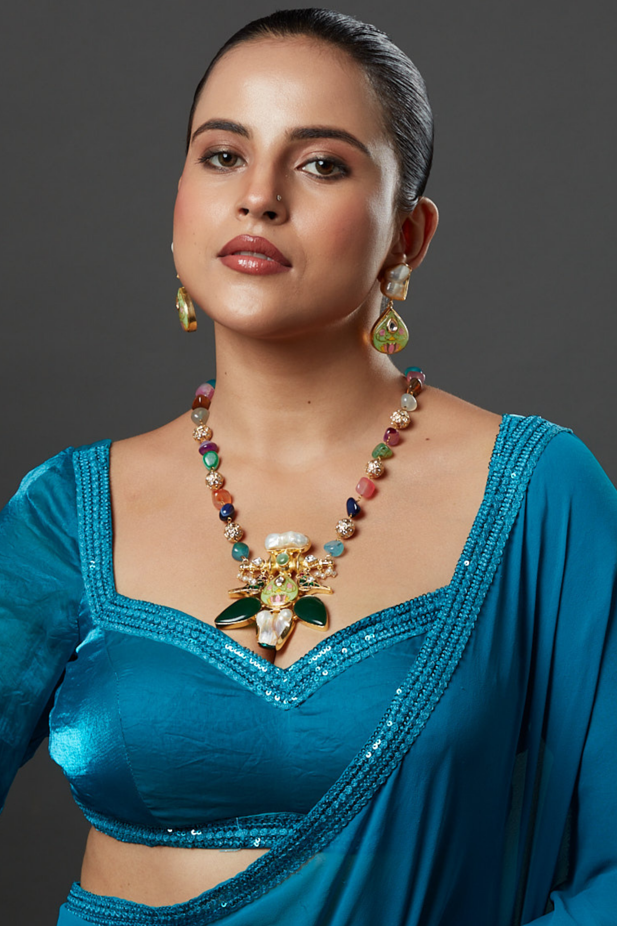 Fusion Multicolor Statement Necklace