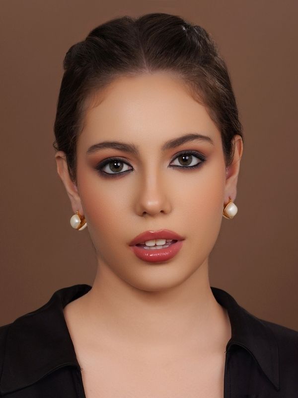 Gold-Plated Pearls Square Studs Earrings