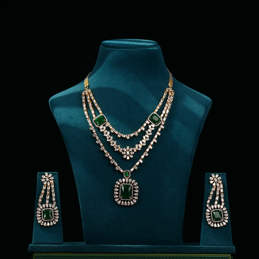 Reception Style Large Pendant Necklace Set