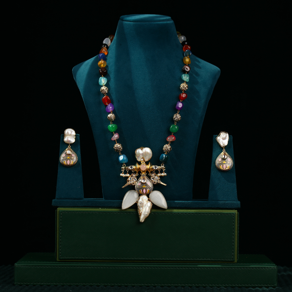 Tribal Necklace with Precious Stones