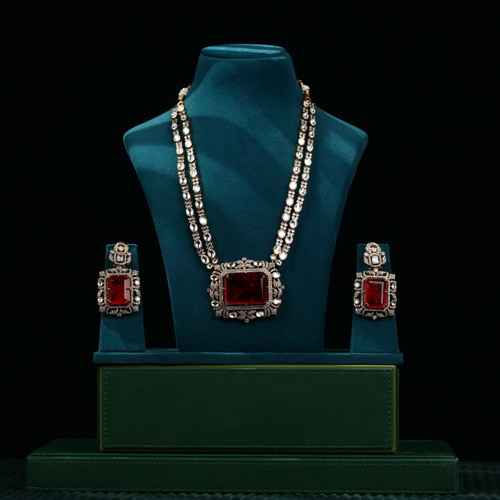 Reception Style Large Pendant Necklace Set