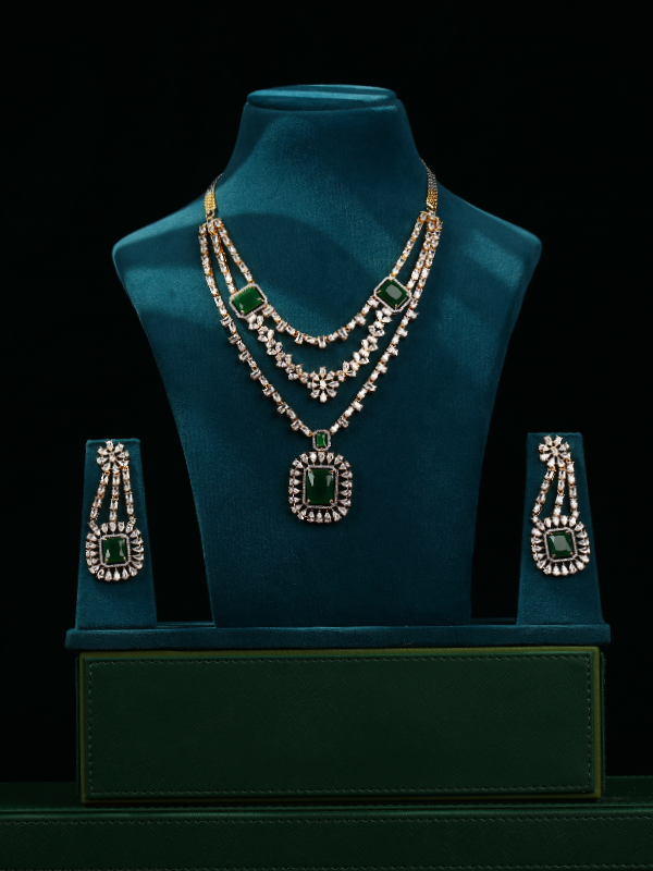 Reception Style Large Pendant Necklace Set