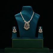 Designer Peacock Style Diamond Necklace Set