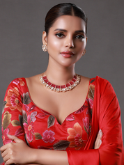 Gold Plated Austrian Stone & Pearls Kundan Choker