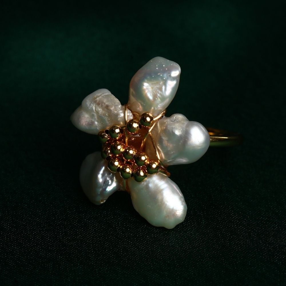 Flower Shaped Statement Cocktail Ring