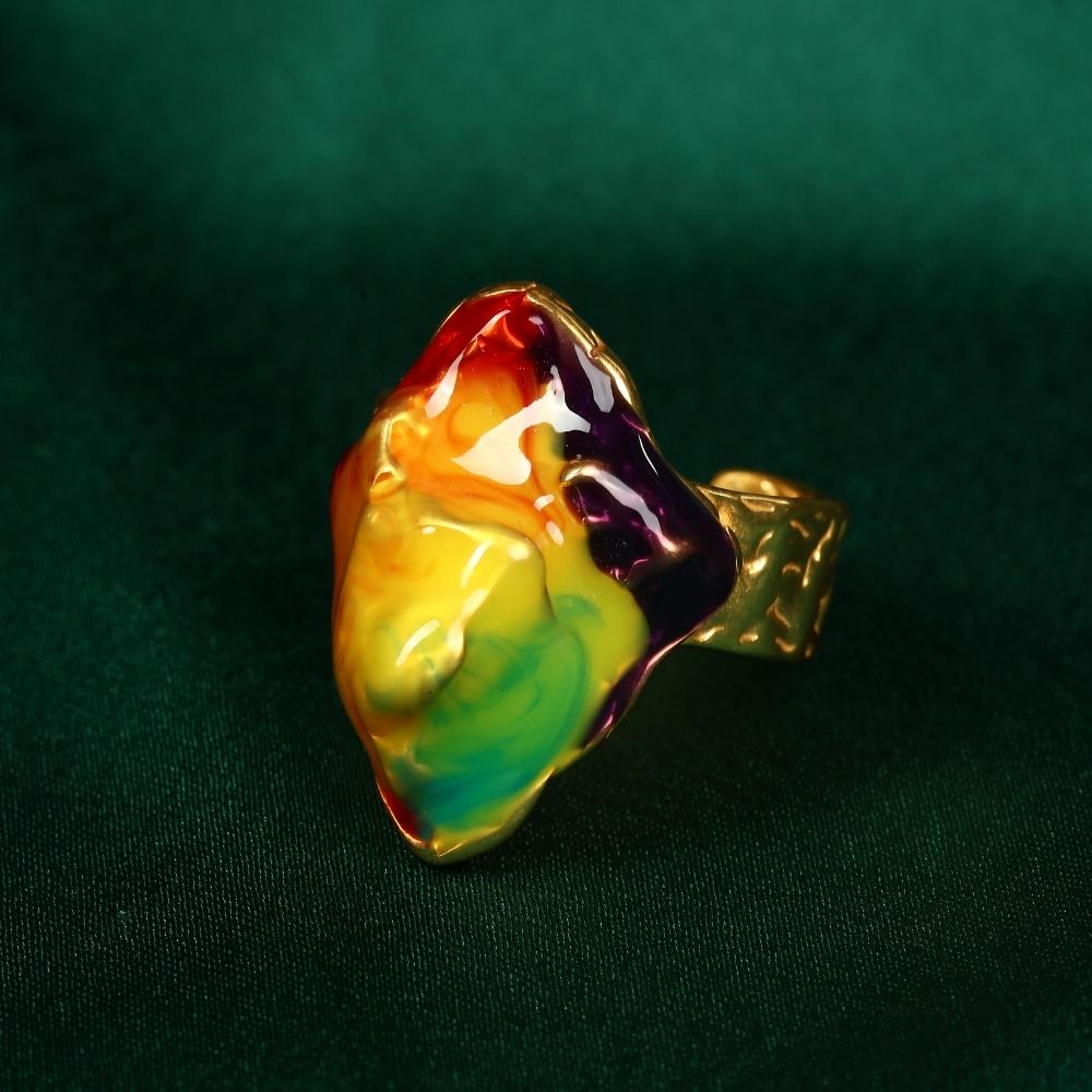 Big Artist Made Statement Cocktail Ring