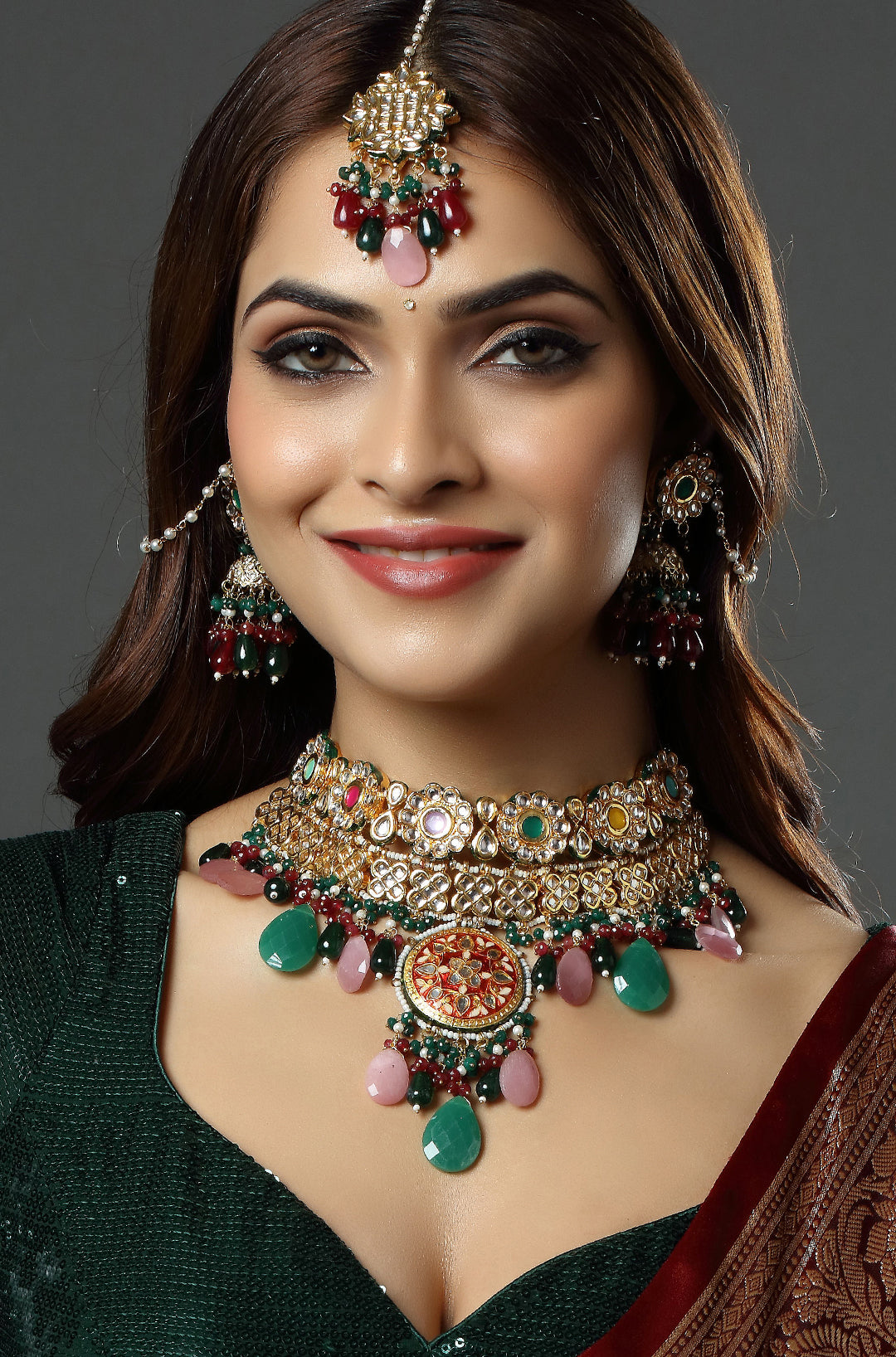 Bridal Royale Meena Jadau Choker Necklace