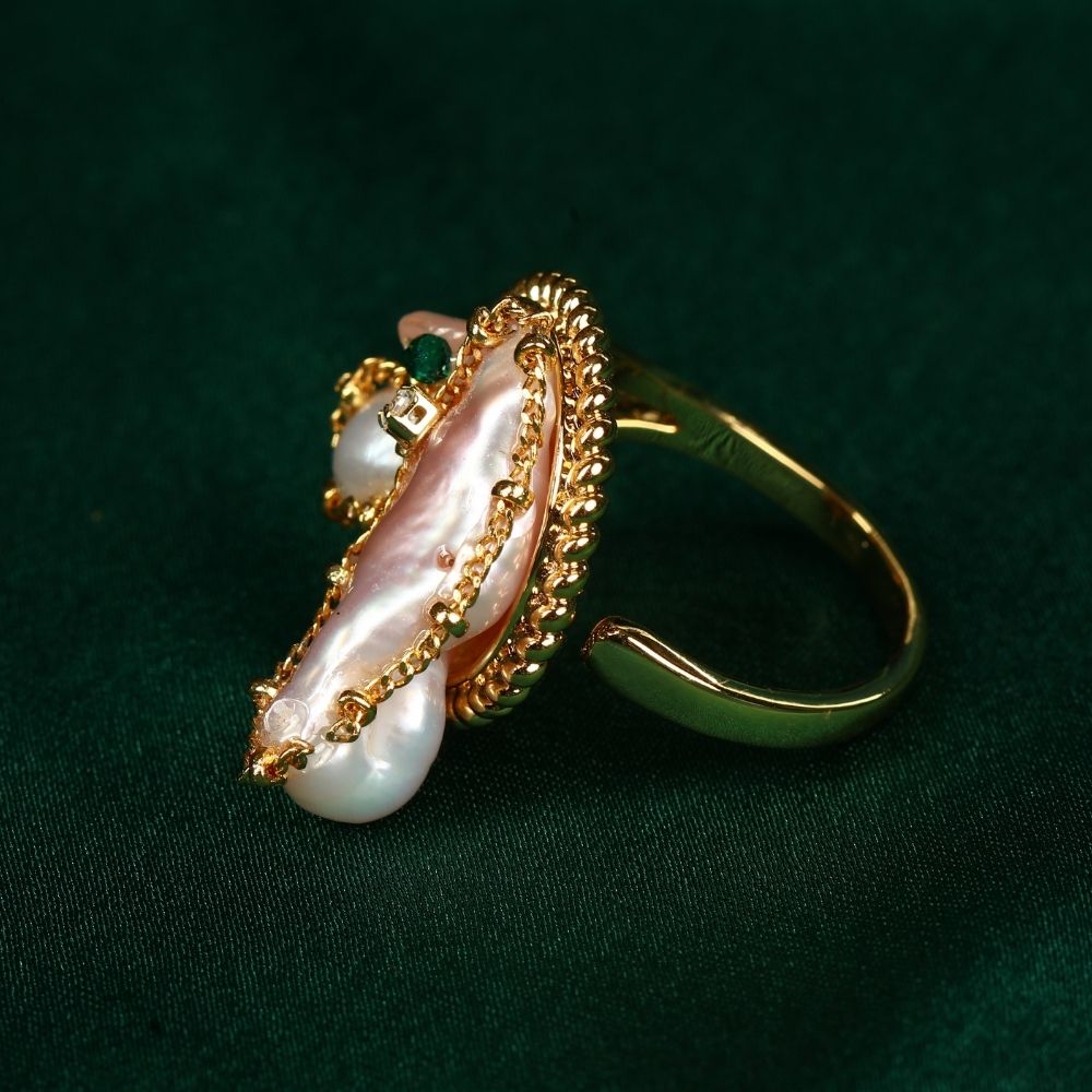 Elenor Eclipse Gold-Plated Cocktail Ring