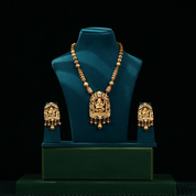 Gold Plated Ganpati Pendant Necklace Set