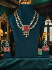 Doublet Stone Double Layer Victorian Necklace
