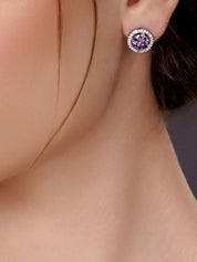 Small Crystal with American Diamond Studded Earring