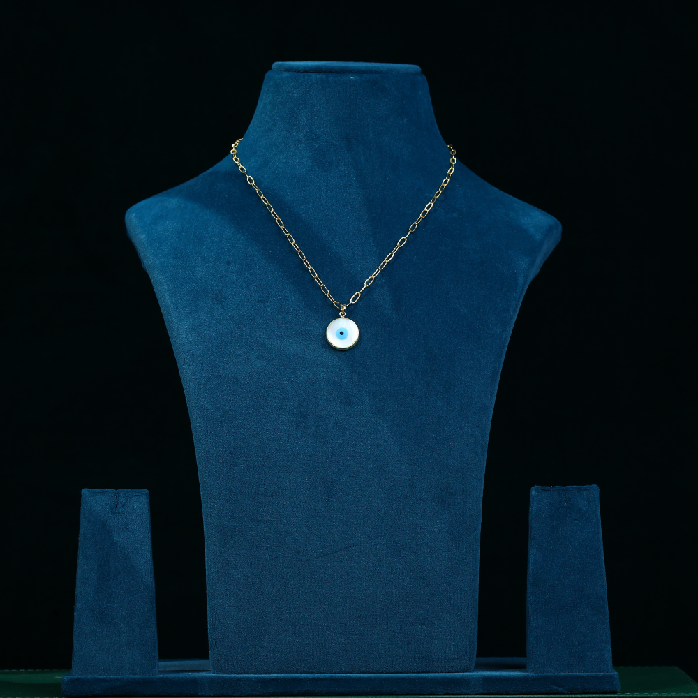 Evil Blue Eyes Zirconia Necklace