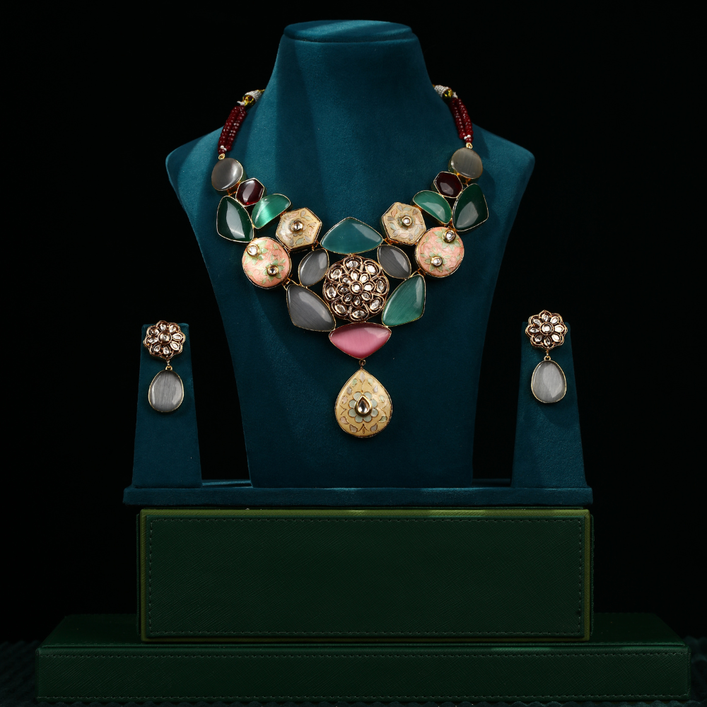 Fusion Multicolor Statement Neck Piece