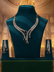 Cocktail Style Diamond Necklace Set