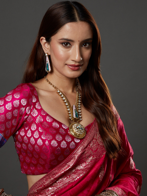 Gold Plated Kundan Necklace Set