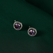 Small Crystal with American Diamond Studded Earring