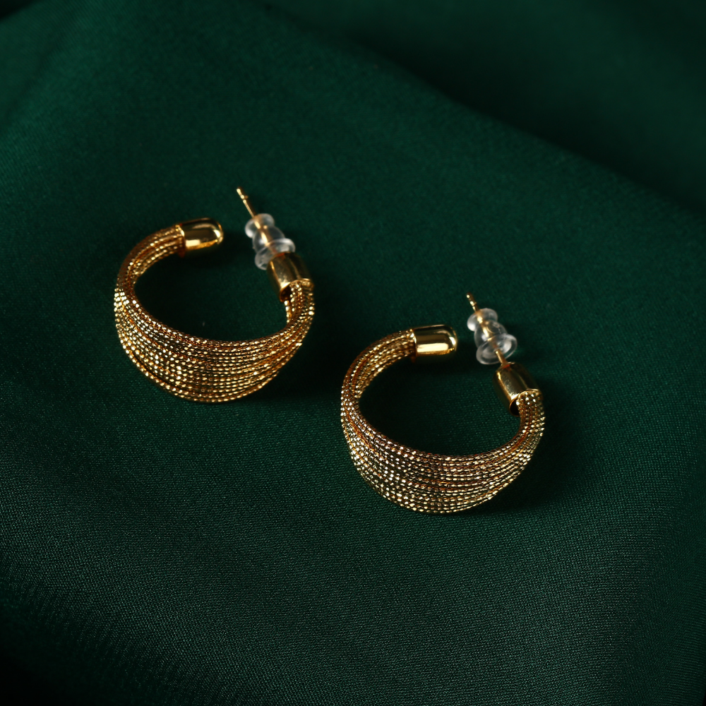 Kaju Gold Plated Contemproray Earring