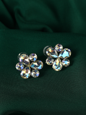 Crystal Studded Flower Earring