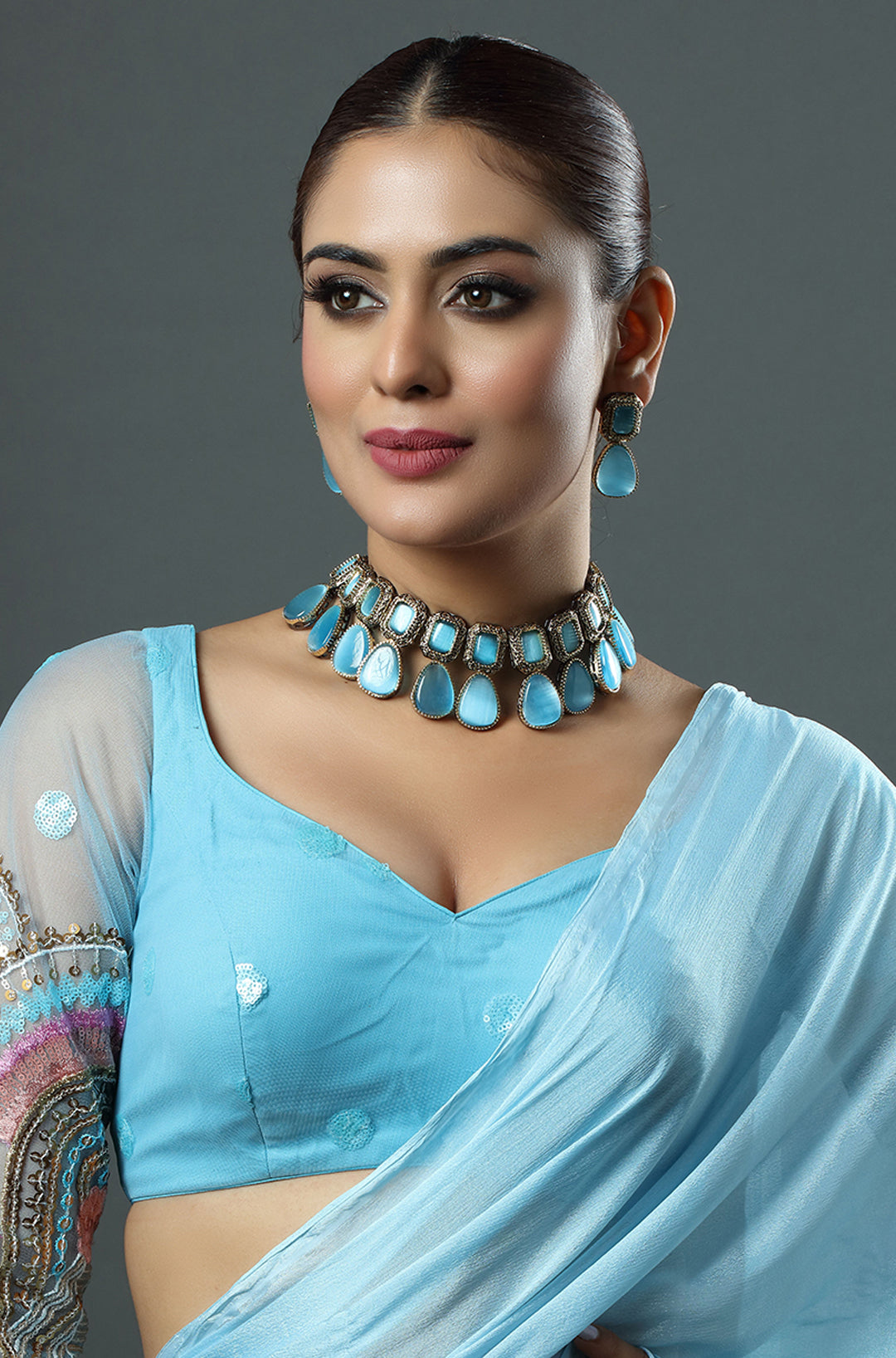 Gold-Plated Kundan-Studded Necklace