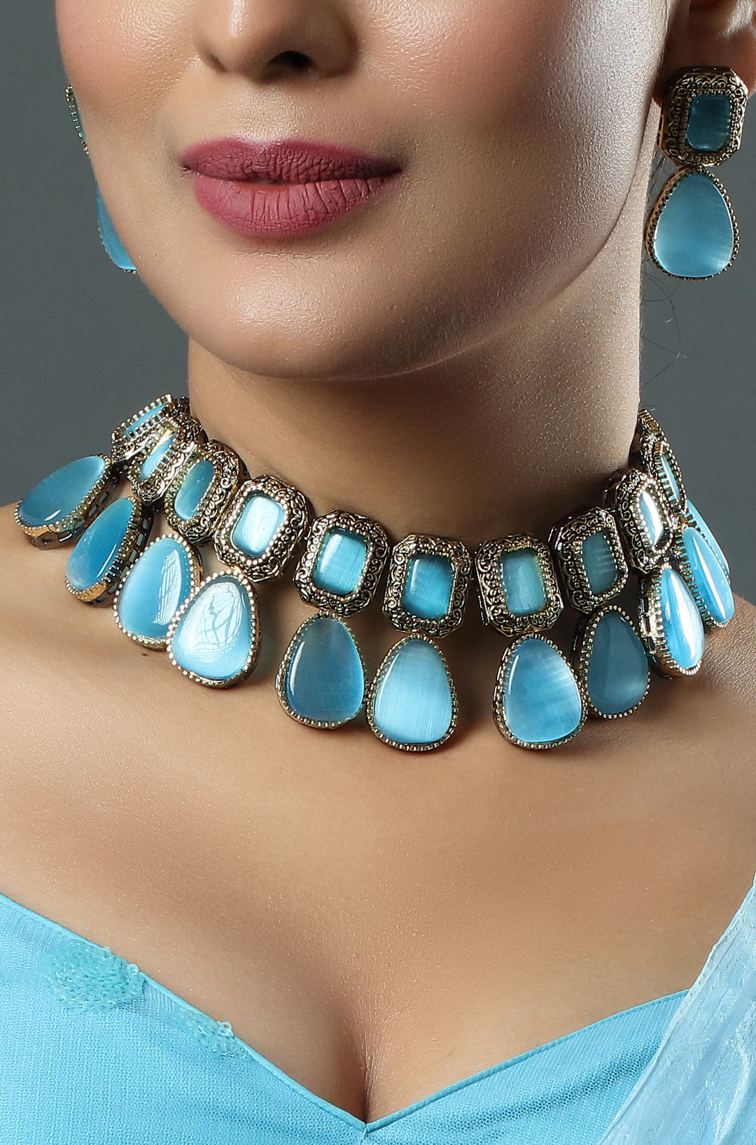 Gold-Plated Kundan-Studded Necklace