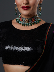 Radha: The Downpour Hand Embroidered Choker Neckpiece