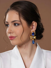 Medieval Vintage Rhinestone Drop Earrings