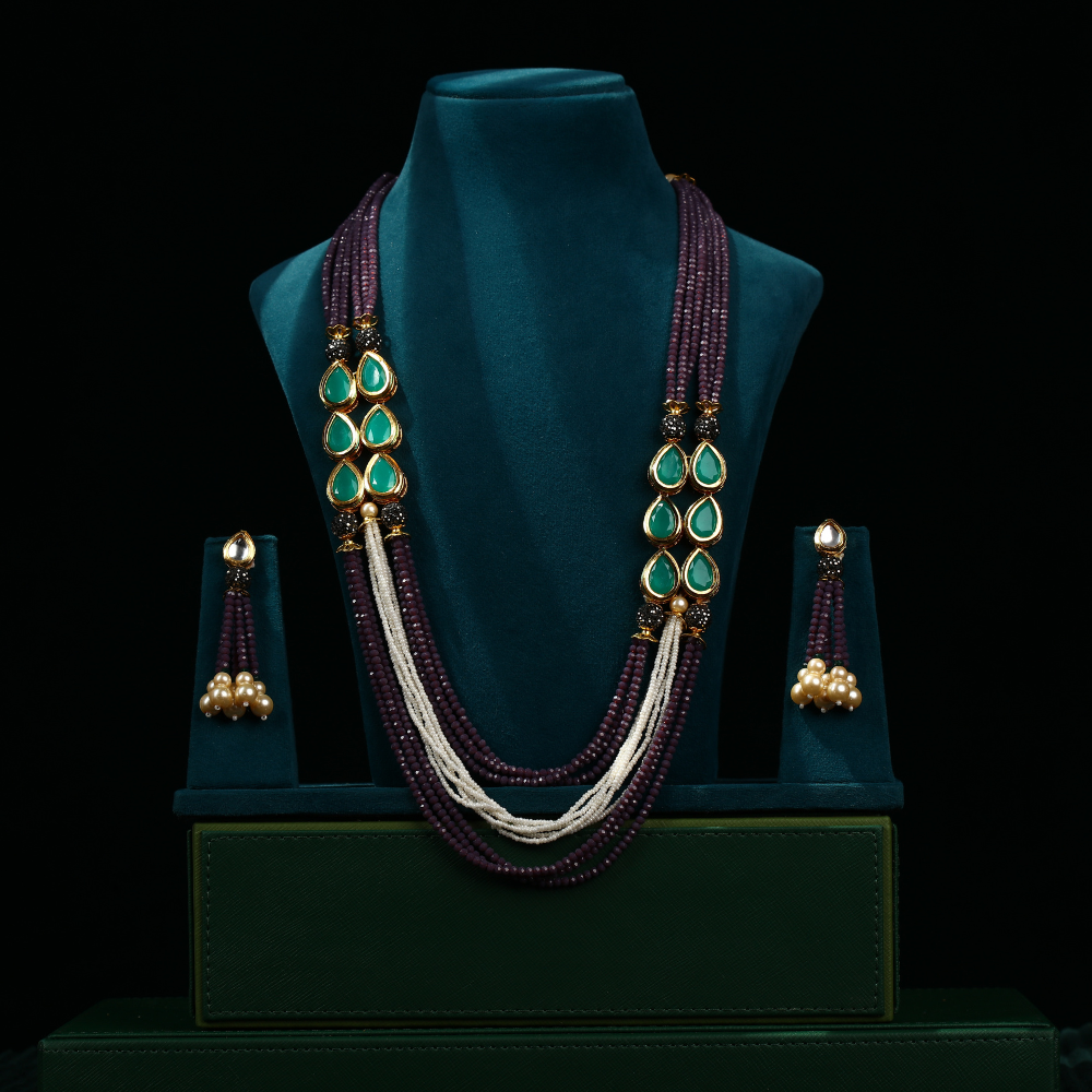 Multi Layered Necklace with Gemstones