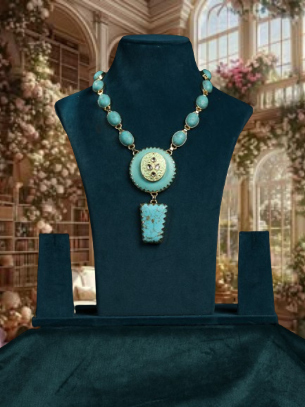 Chunky Turquoise Statement Necklace