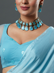 Gold-Plated Kundan-Studded Necklace