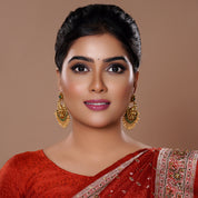 Devi Lakshmi Gold Plated Big Jhumka