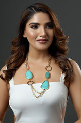 Modern Geo Stone Necklace