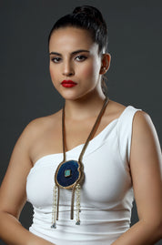 Deep Blue Horizon Pendant Necklace