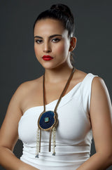 Deep Blue Horizon Pendant Necklace