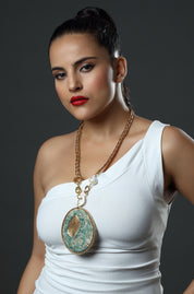 Artisanal Aqua Necklace