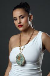 Artisanal Aqua Necklace