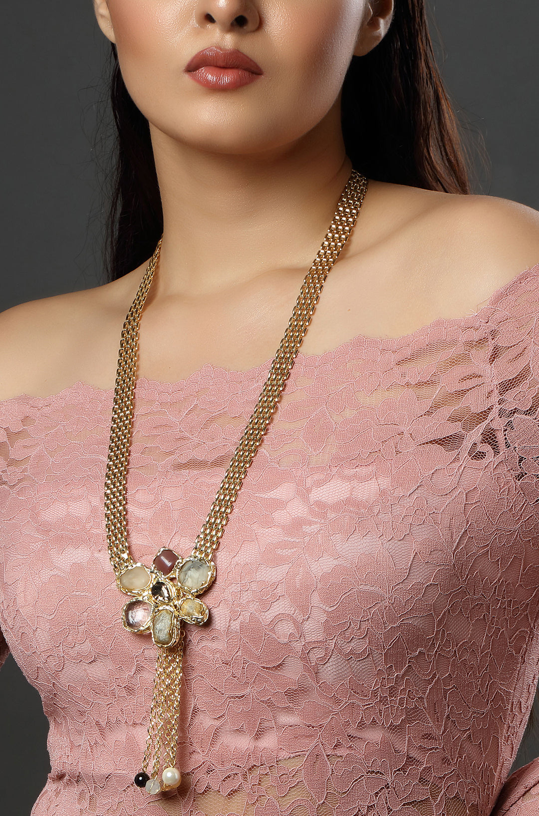 The Gilded Butterfly Lariat Necklace