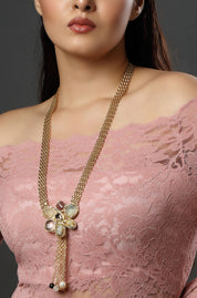 The Gilded Butterfly Lariat Necklace