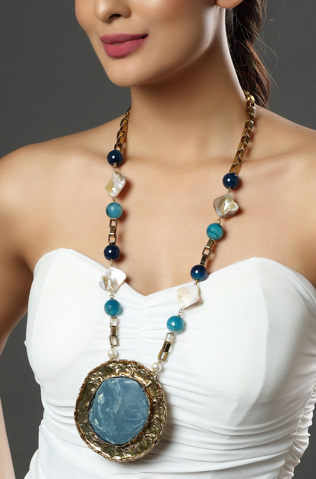 Azure Medallion Necklace