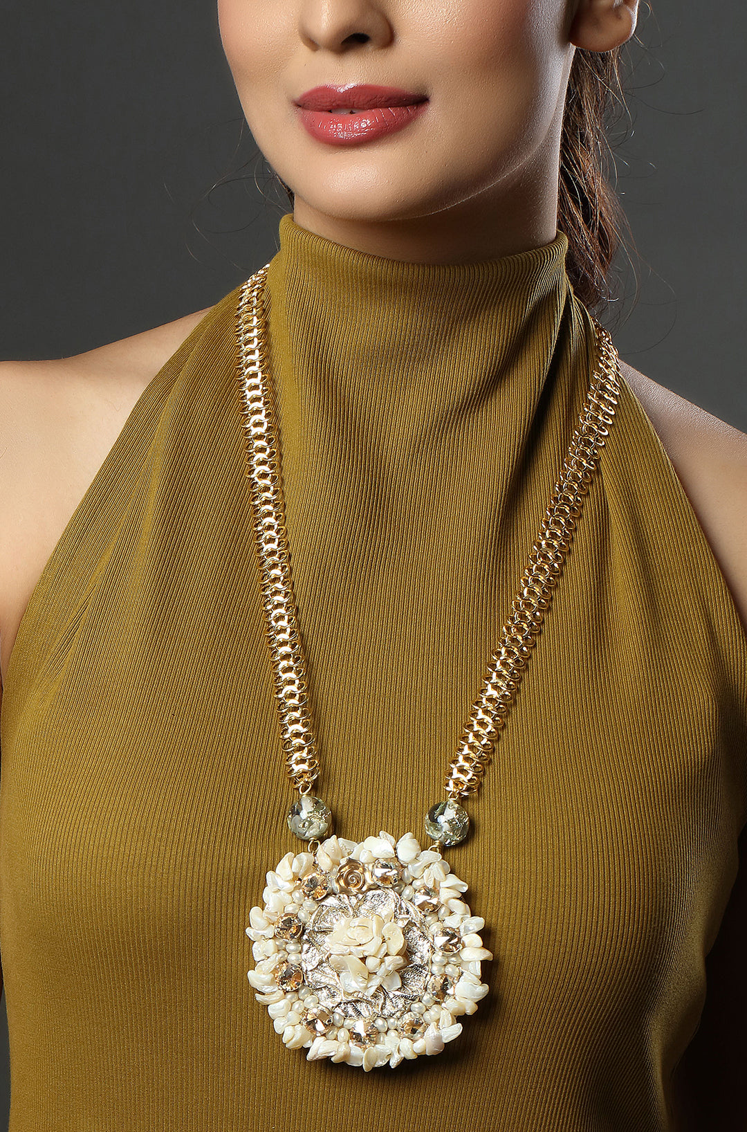 Artisanal Flora Chain Necklace