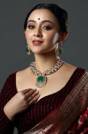 Green Emerald Victorian Choker Necklace