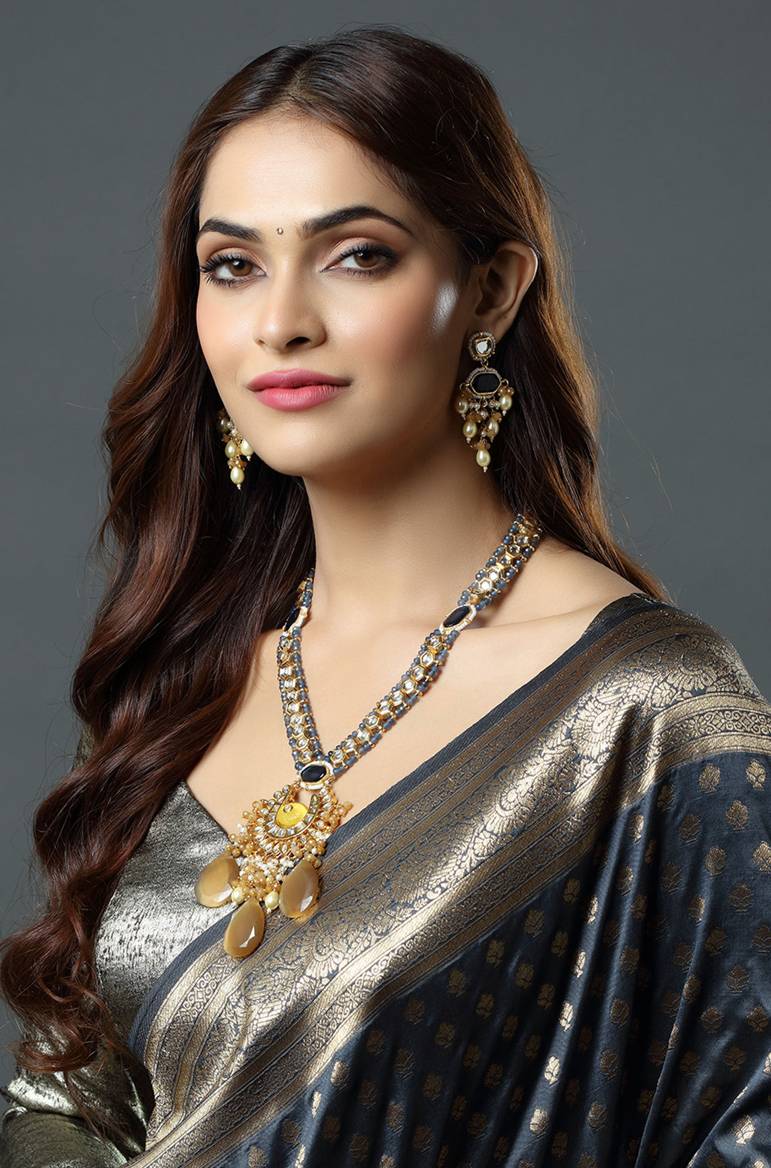Regal Blue & Citrine Statement Necklace