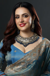 Midnight Azure Enamel Heritage Necklace