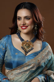 Mystic Sapphire Animalia Kundan Jadau Necklace